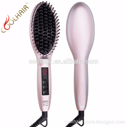 2017 Hot sale ceramic electric hair straightening brush